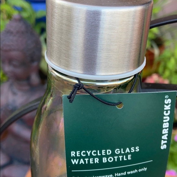 New Starbucks Recycled Glass Iridescent Water Bottle - Picture 13 of 15